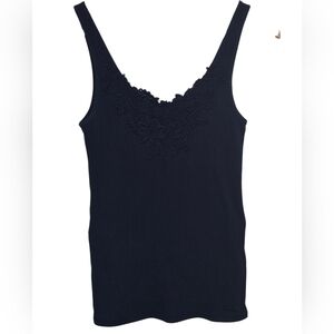Hollister Black Chemise with Ruffle Trim